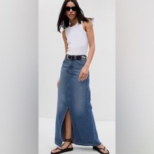 GAP denim maxi skirt with washwell